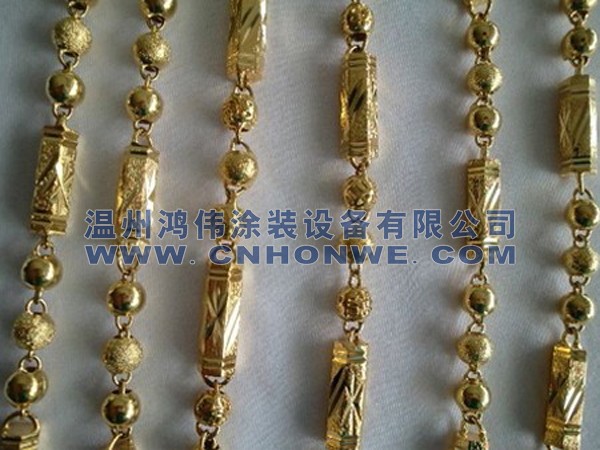 电泳仿金色项链