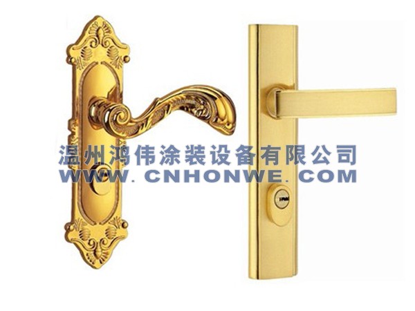 电泳仿金色锁具